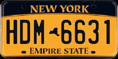 NY license plate HDM6631