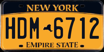 NY license plate HDM6712