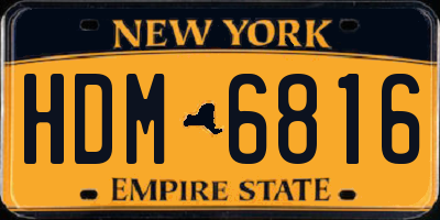 NY license plate HDM6816