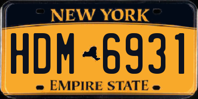 NY license plate HDM6931