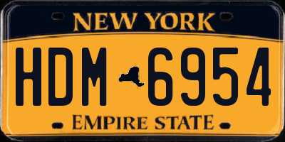 NY license plate HDM6954