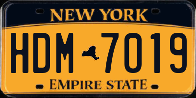 NY license plate HDM7019