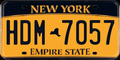 NY license plate HDM7057