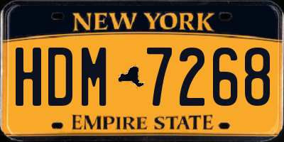 NY license plate HDM7268