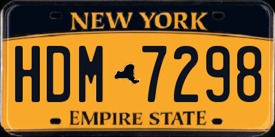 NY license plate HDM7298