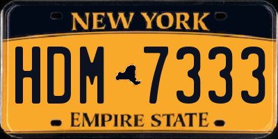 NY license plate HDM7333