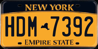 NY license plate HDM7392