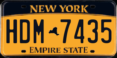 NY license plate HDM7435