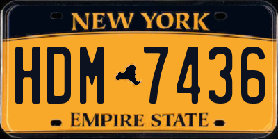 NY license plate HDM7436