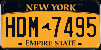 NY license plate HDM7495
