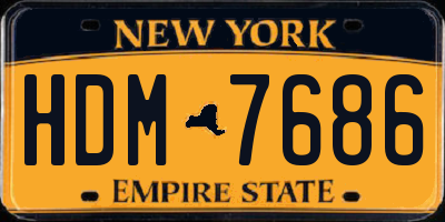 NY license plate HDM7686