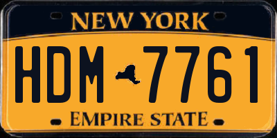 NY license plate HDM7761