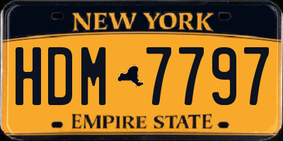 NY license plate HDM7797