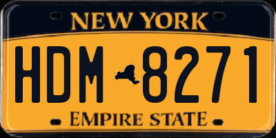 NY license plate HDM8271