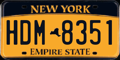 NY license plate HDM8351