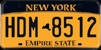 NY license plate HDM8512
