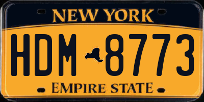 NY license plate HDM8773
