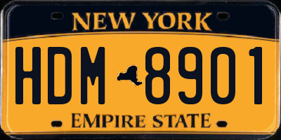 NY license plate HDM8901