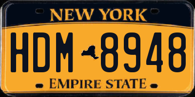 NY license plate HDM8948