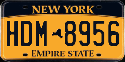 NY license plate HDM8956