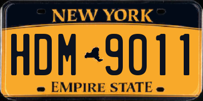 NY license plate HDM9011
