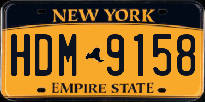 NY license plate HDM9158