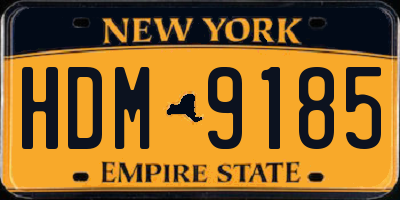 NY license plate HDM9185