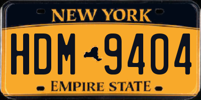 NY license plate HDM9404