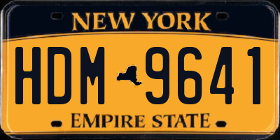 NY license plate HDM9641