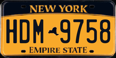 NY license plate HDM9758