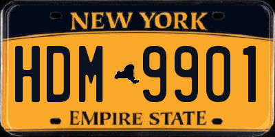 NY license plate HDM9901