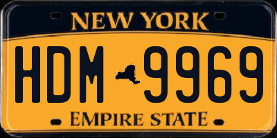 NY license plate HDM9969