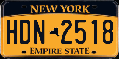 NY license plate HDN2518