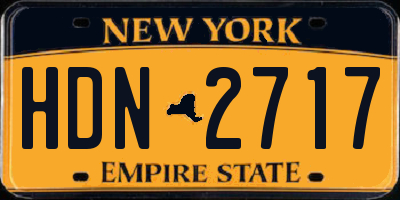 NY license plate HDN2717