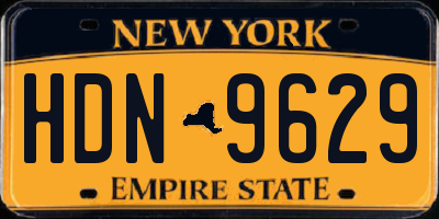NY license plate HDN9629