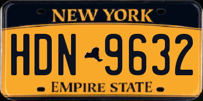 NY license plate HDN9632
