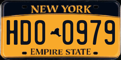 NY license plate HDO0979