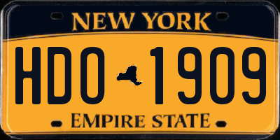NY license plate HDO1909