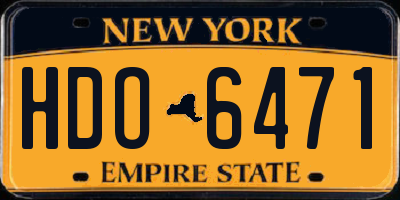 NY license plate HDO6471