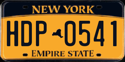 NY license plate HDP0541