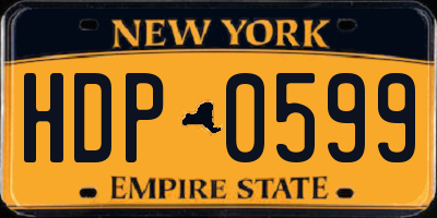 NY license plate HDP0599