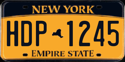 NY license plate HDP1245