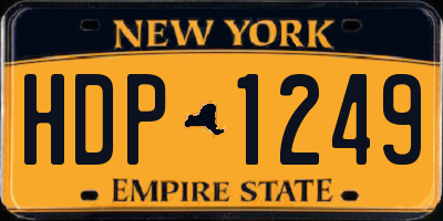 NY license plate HDP1249