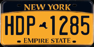 NY license plate HDP1285