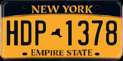 NY license plate HDP1378