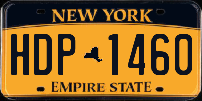 NY license plate HDP1460