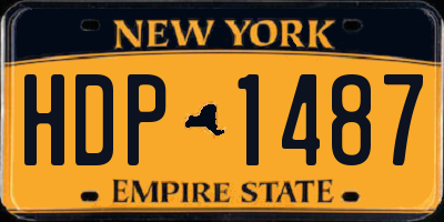 NY license plate HDP1487
