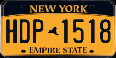 NY license plate HDP1518