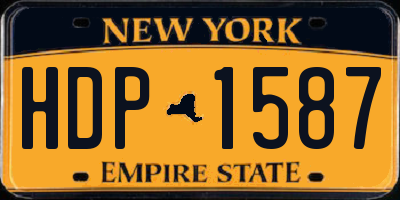 NY license plate HDP1587