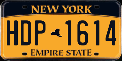 NY license plate HDP1614
